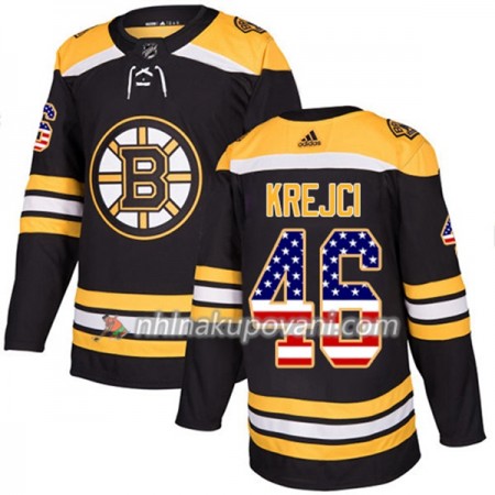Boston Bruins Dresy David Krejci 46 2017-2018 USA Flag Fashion Černá Adidas Authentic - Pánské Boston Bruins Dresy David Krejci 46 2017-2018 USA Flag Fashion Černá Adidas Authentic - Pánské